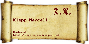 Klepp Marcell névjegykártya